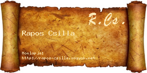 Rapos Csilla névjegykártya