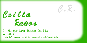csilla rapos business card